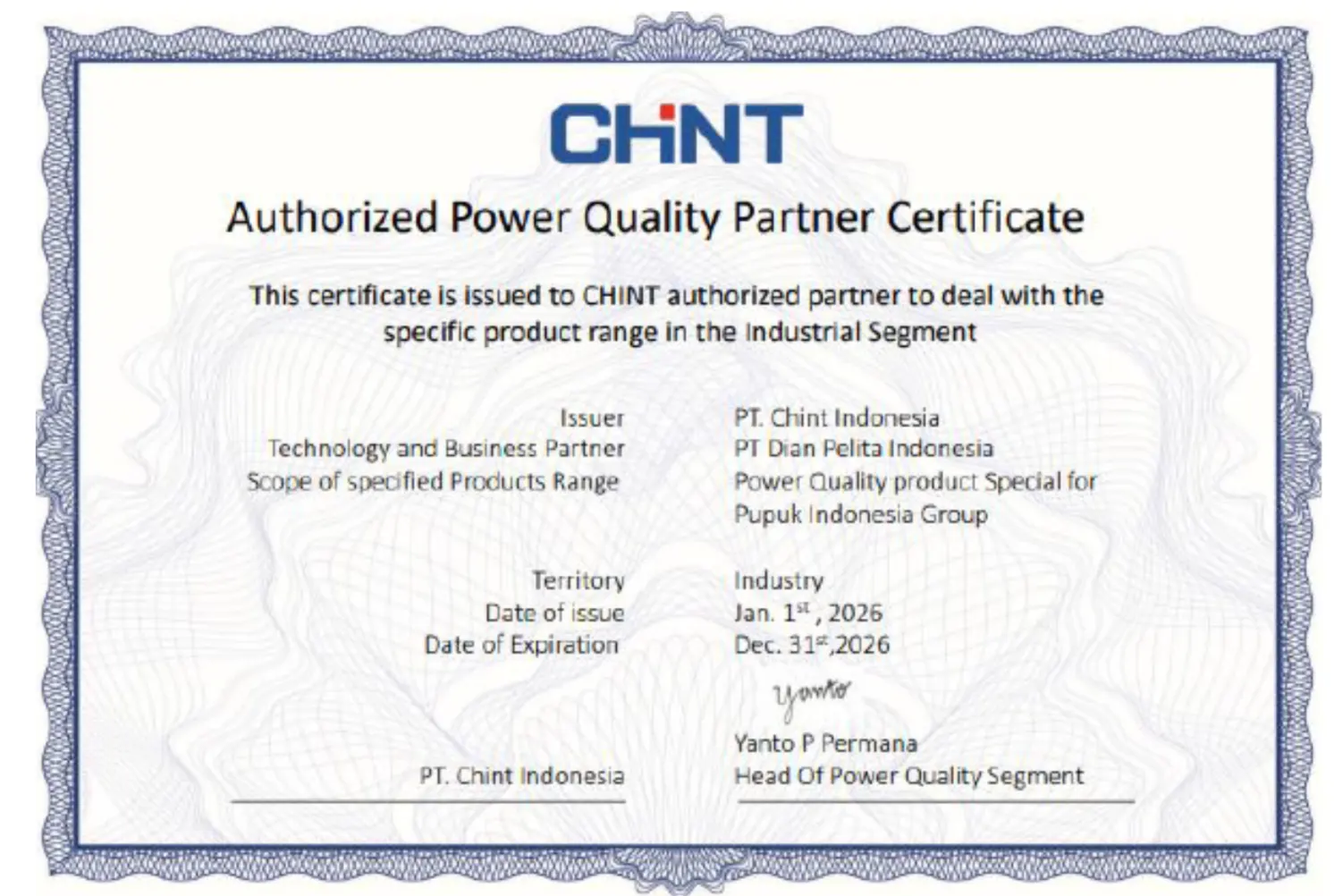 Certificate 1